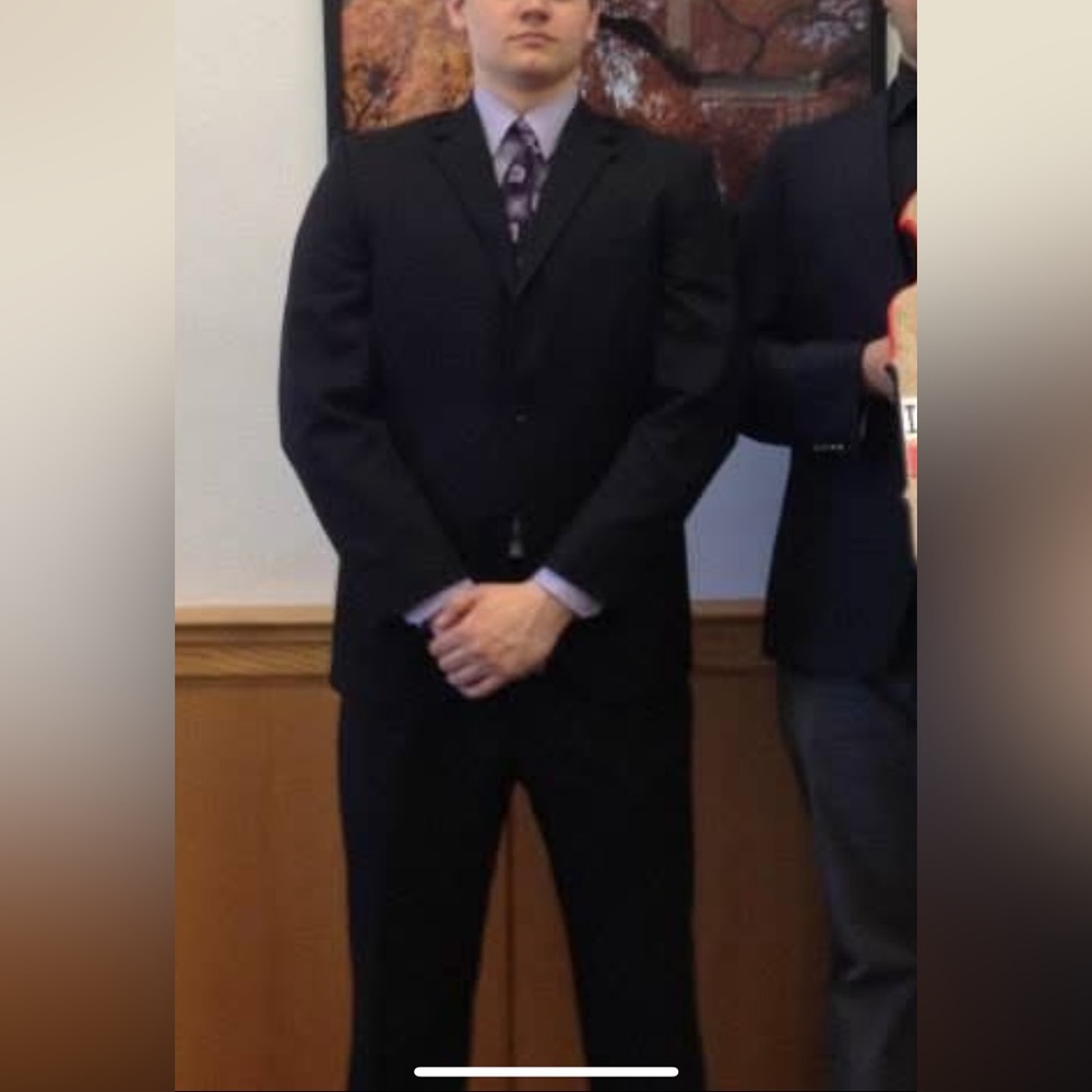 3-piece Jos. A. Bank Black Wool Suit